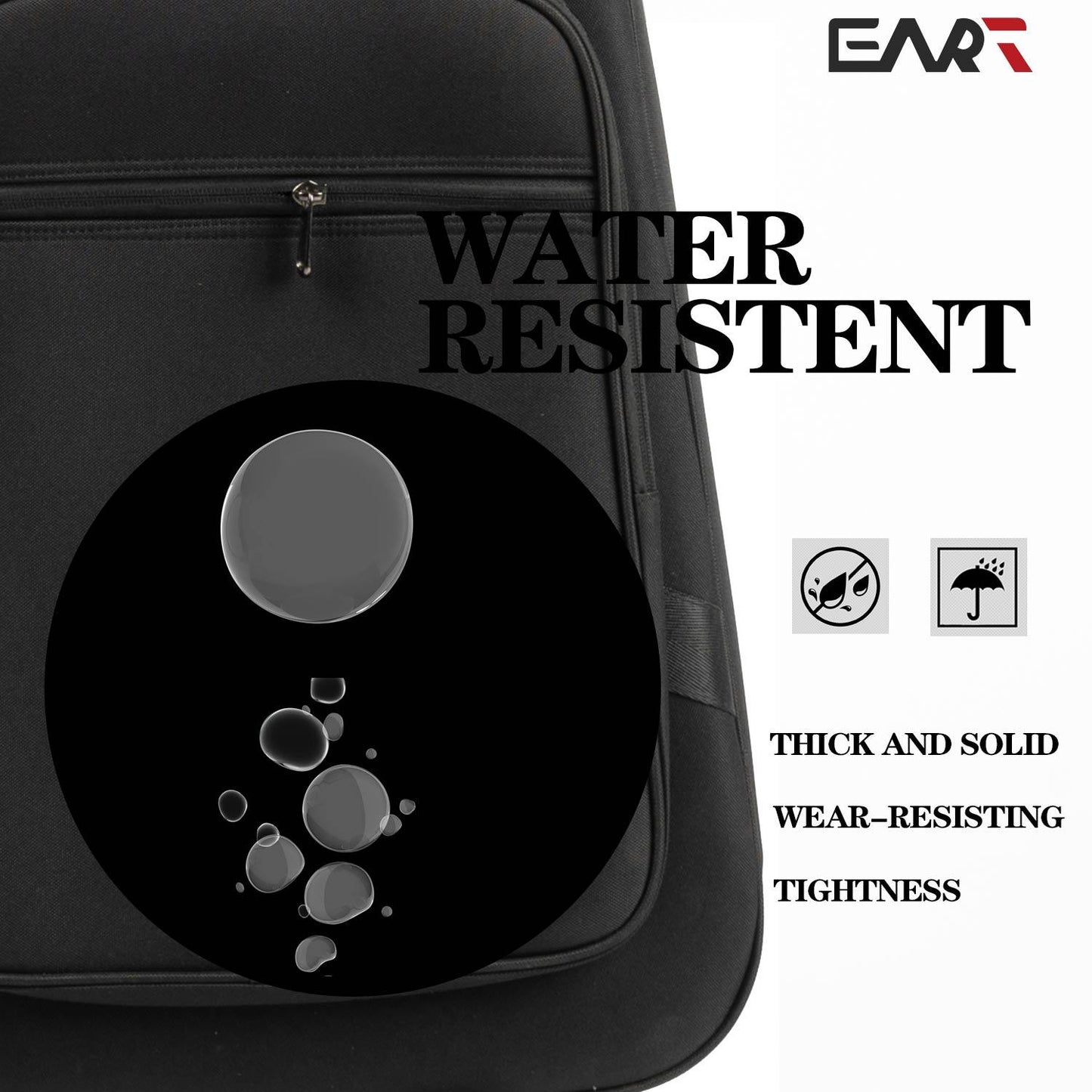 gig_bag_ehkhg_3 EART Guitars, Gig Bag EHKHG Black Bullet Case for Headless Electric Guitars, Black