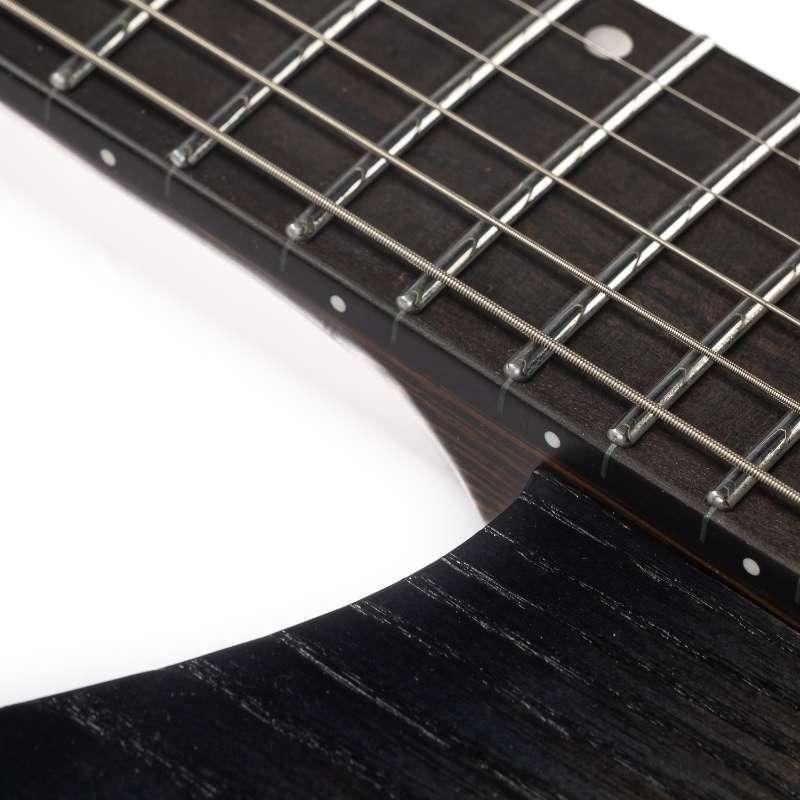 gw2-pro_black_burst_neck Eart Guitars, GW2-Pro, 6 Strings 57PRO Alnico-V Set Pickups Headless Electric Guitar, Black Burst