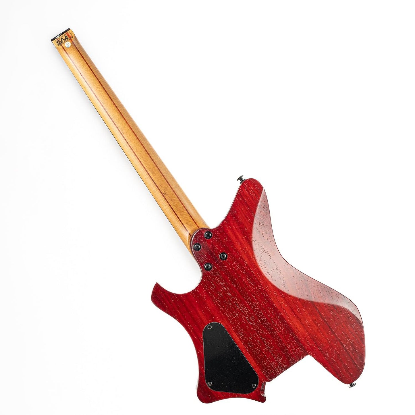 gw2_black_back Eart Guitars, GW2 Headless Solid Body Electric Guitar, Right Handed, Compound U To C Shape Neck, Black