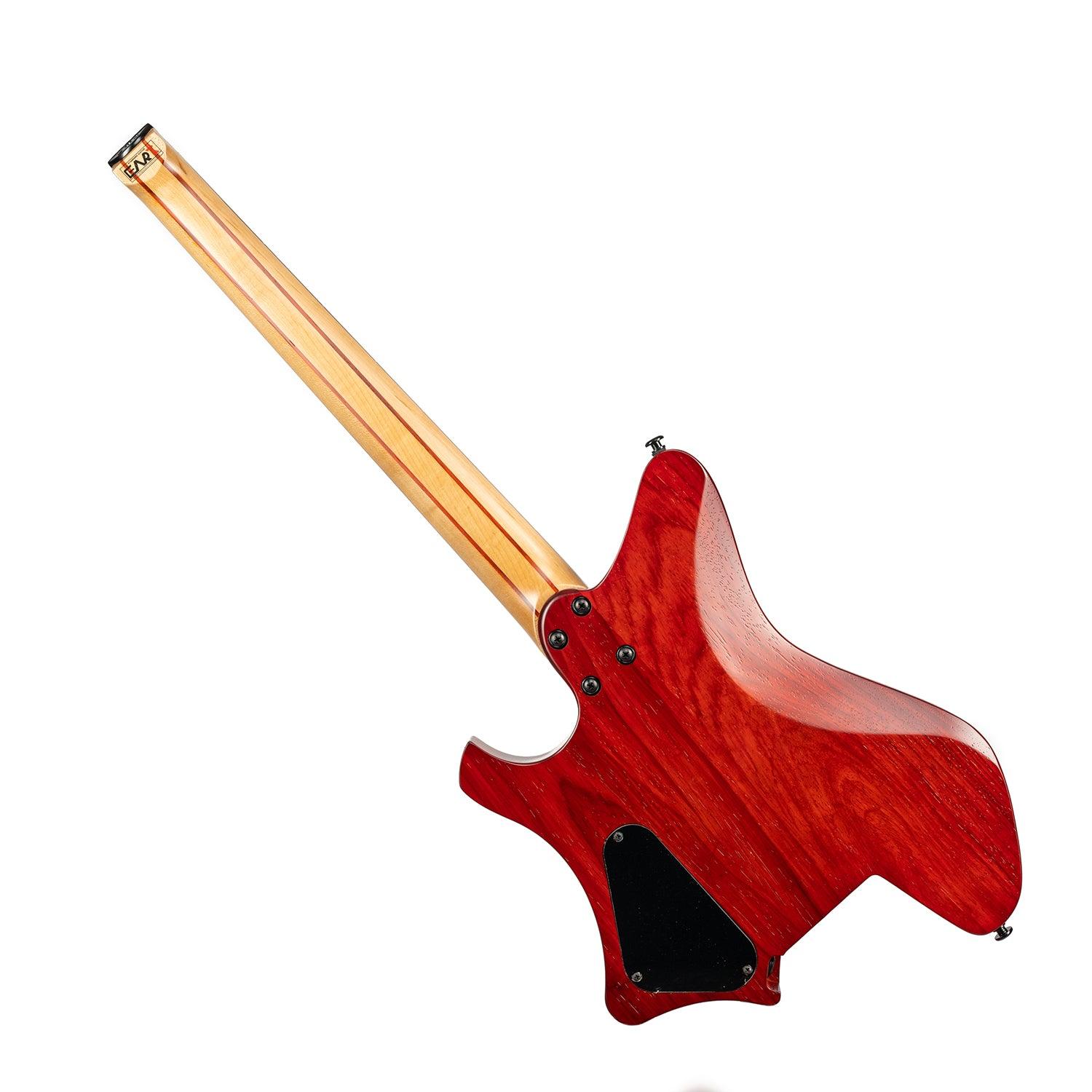 gw2_blue_back Eart Guitars, GW2 Right Handed Headless Electric Guitars Model Satin Finish, Blue