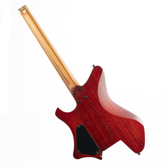 gw2_natural_back Eart Guitars, GW2 Headless Electric Guitars, Solid Right Handed W2 Model, 3-Way Switch,1 Tone,1 Volume, Natural