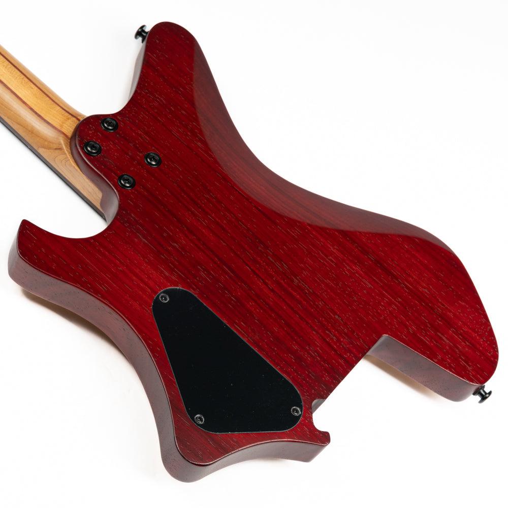 gw2_natural_body_back Eart Guitars, GW2 Headless Electric Guitars, Solid Right Handed W2 Model, 3-Way Switch,1 Tone,1 Volume, Natural