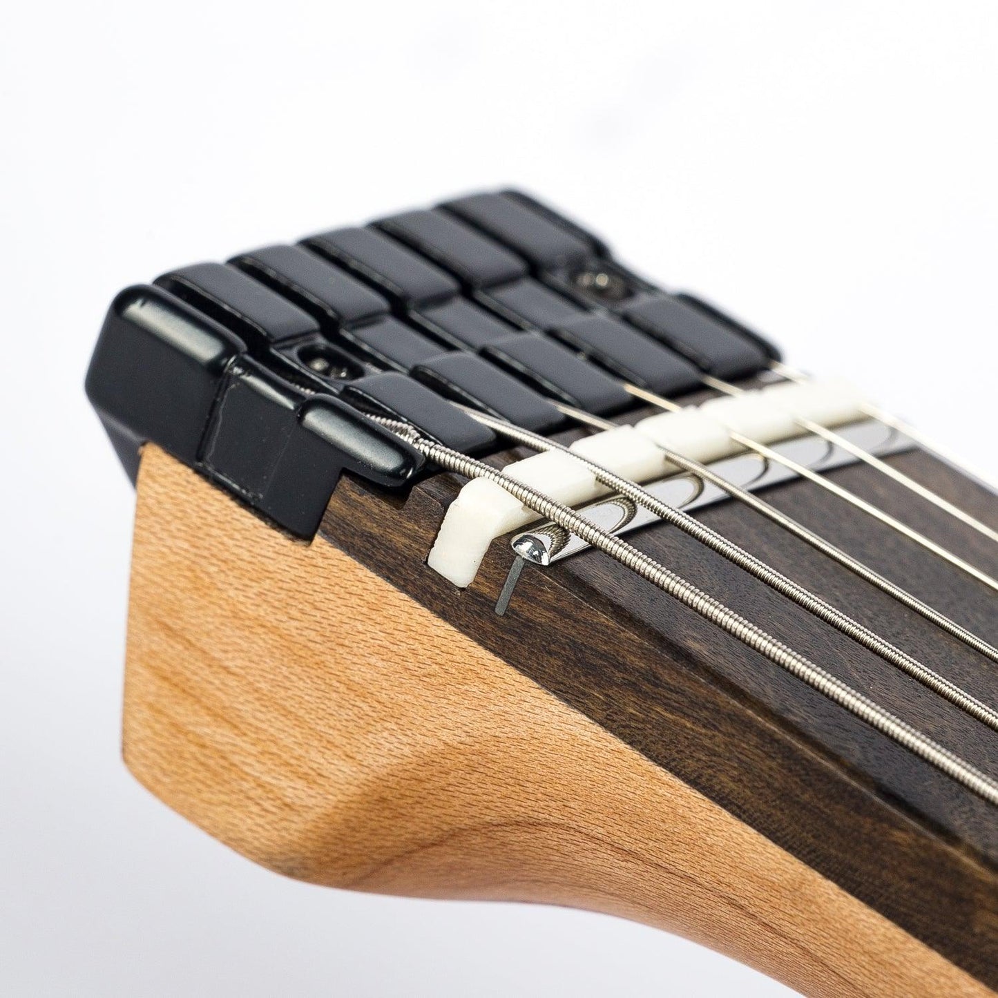 gw2_natural_headstock Eart Guitars, GW2 Right Handed Headless Electric Guitars Model Satin Finish, Blue