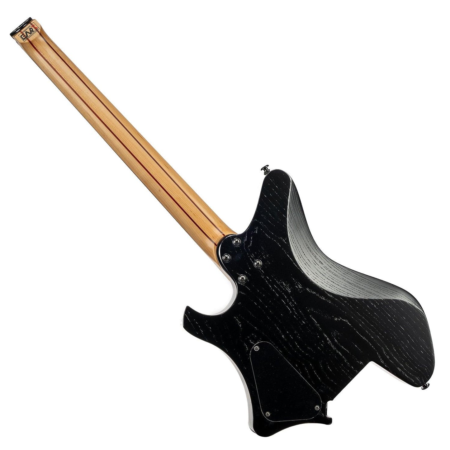 gw2_nbk_back Eart Guitars, GW2 Headless Electric Guitar, Right Handed, Roasted Padauk+Poplar Burl Body, NBK