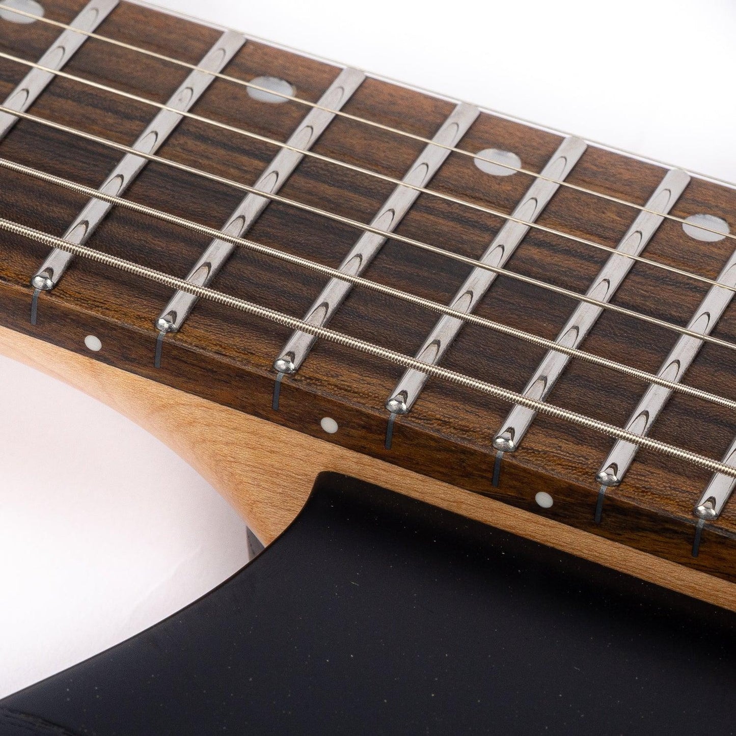 gw2_nbk_neck Eart Guitars, GW2 Headless Electric Guitar, Right Handed, Roasted Padauk+Poplar Burl Body, NBK