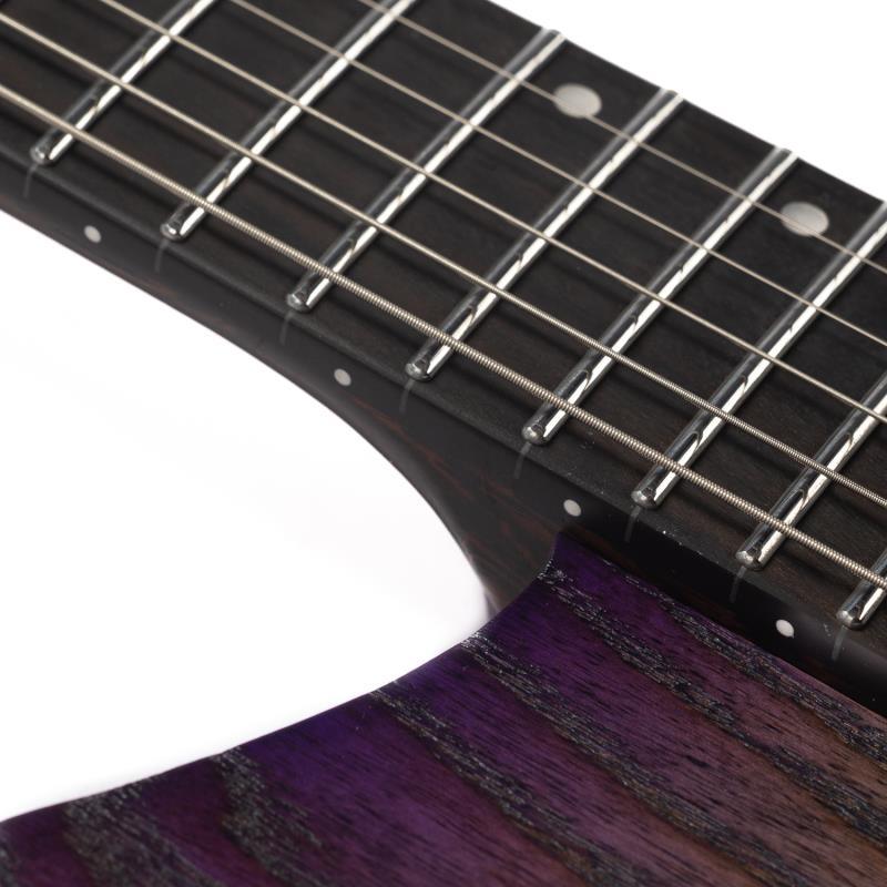 gw2_pro_purple_burst_neck Eart Guitars, GW2-Pro, Headless Compound U To C Shape Neck Electric Guitar, Purple Burst
