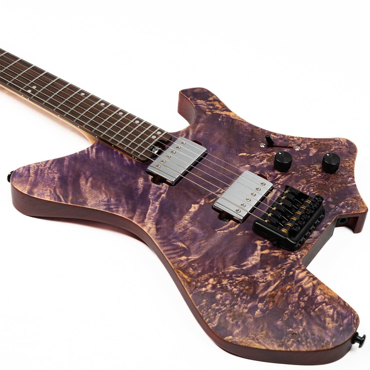 gw2_purple_body_front Eart Guitars, GW2 Solid Body Headless Electric Guitars, Right Handed Model Satin Finish , Purple