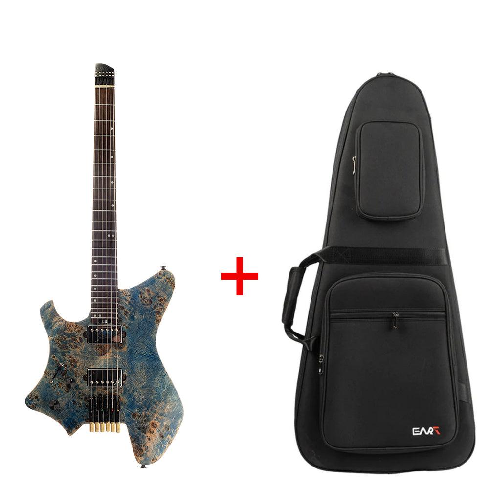 gw2l_blue_with_gig_bag_main_396e142c-c5d5-4c8e-83bd-fefbd956bc43 Eart Guitars, GW2L, Left Handed Model Headless Electric Guitars, with Gig bag EHKHG, Blue