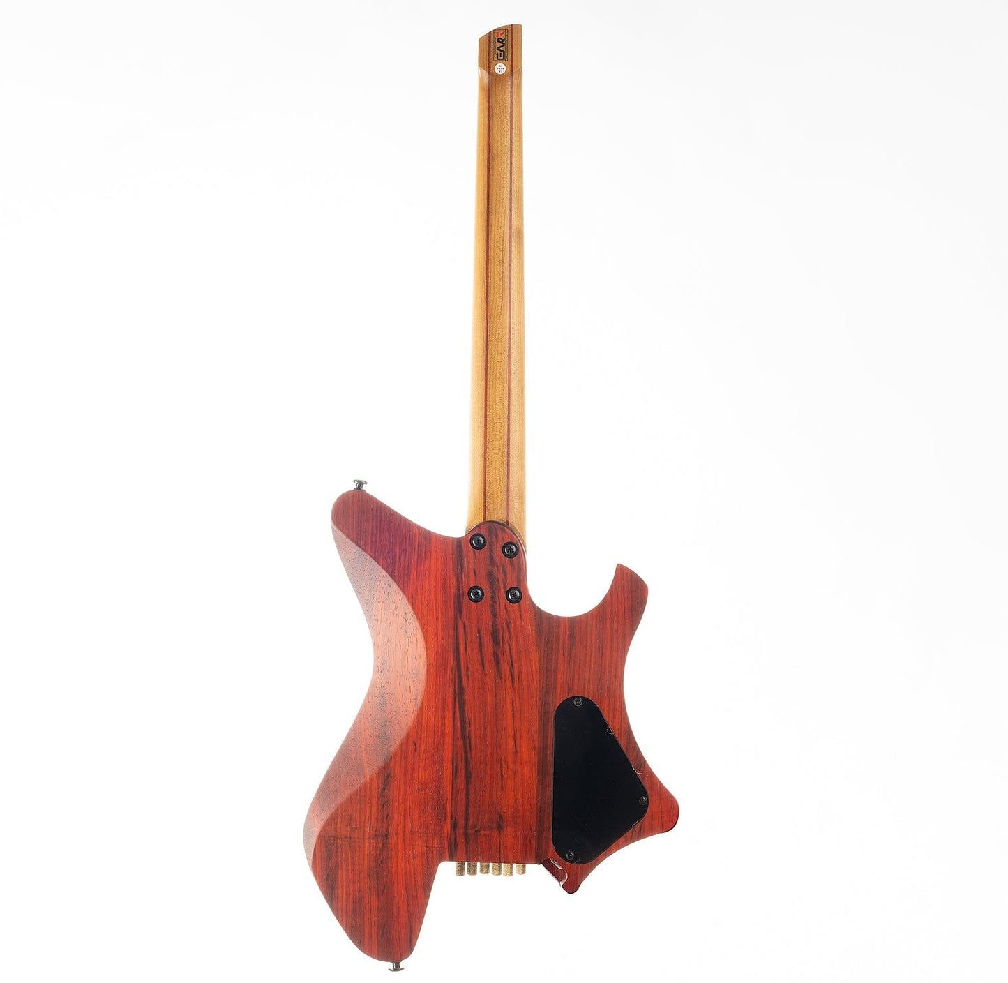gw2l_purple_back Eart Guitars, GW2L, Left Handed Headless Double Locking Fixed Bridge Electric Guitar, with Gig bag, Purple