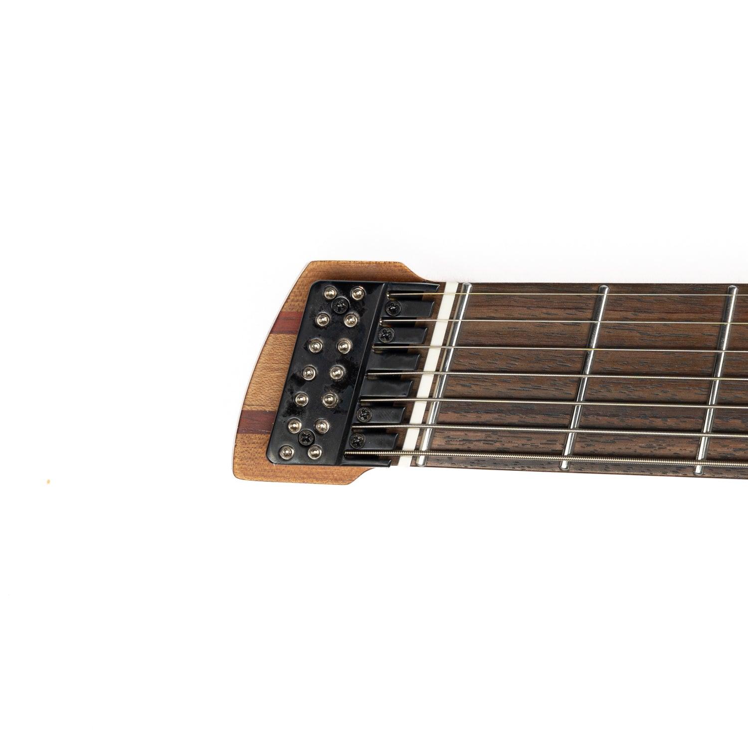 gw_7f_white_headstock_front EART Guitars, GW-7F, 7 String Headless Shape Guitar, Right Electric Guitar, White