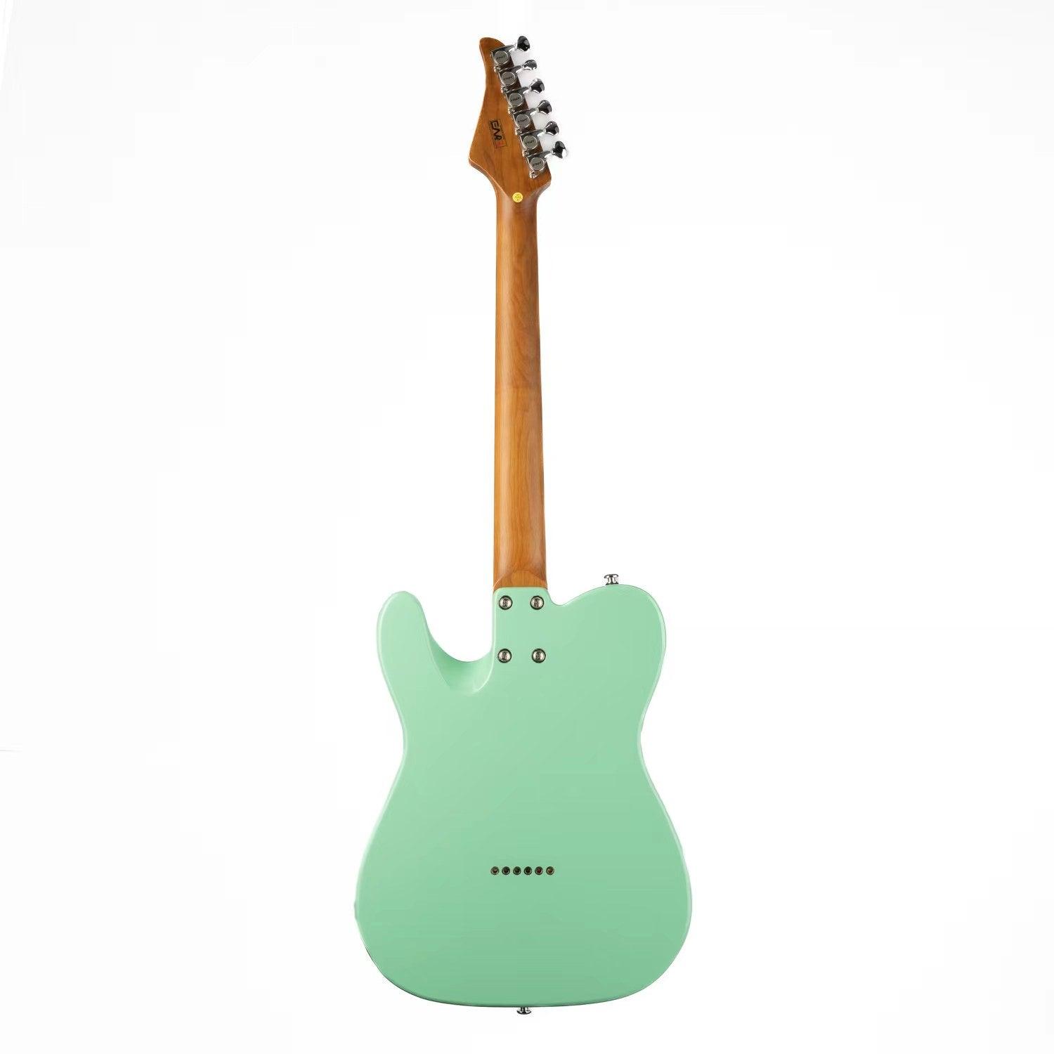 lp3_e-tt2_green_back Eart Guitars, E-TT2, Semi Hollow Body Electric Guitars Humbucker Pickups Fixed Bridge LP3, Surf Green