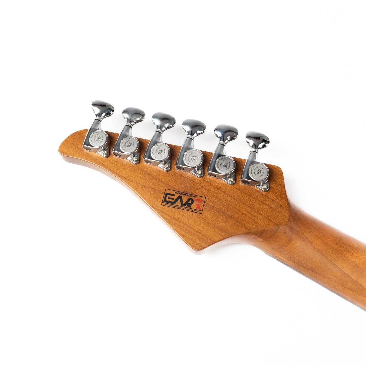 lp3_e-tt2_sunburst_headstock_back Eart Guitars, E-TT2 Semi Hollow Body Electric Guitars Humbucker Pickups Fixed Bridge LP3, Sunburst