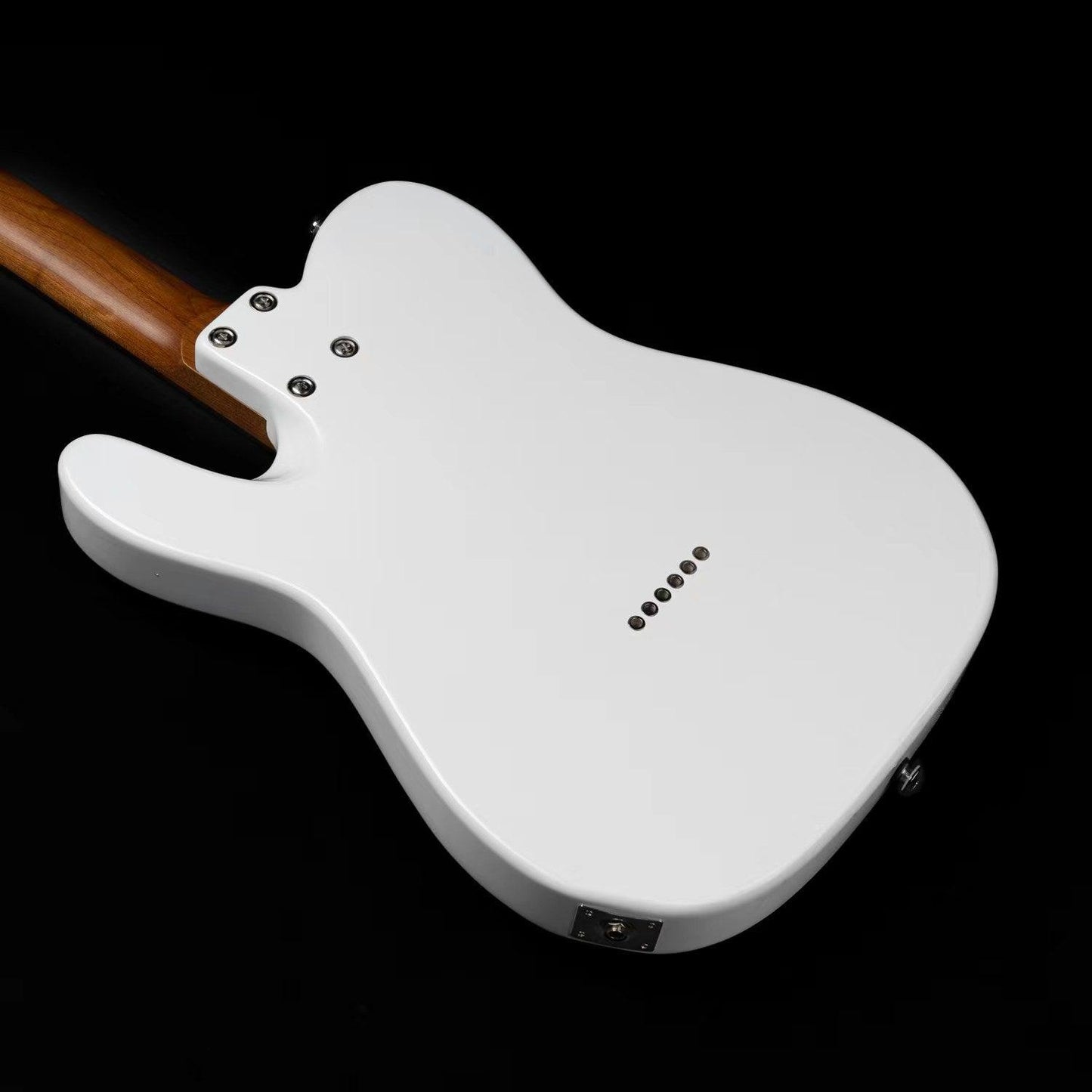 lp3_e-tt2_white_body_back Eart Guitars, E-TT2, Semi Hollow Body Electric Guitars Humbucker Pickups Fixed Bridge LP3, White