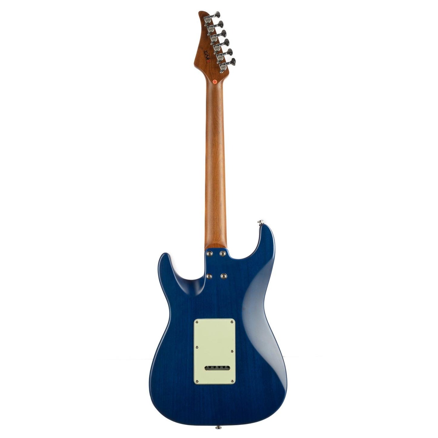 mmexport1686556909973_1 Eart Guitars, YMX-SG3, Roasted Bookmatch Mahogany Body SSS Vintage Style Electric Guitar, Blue