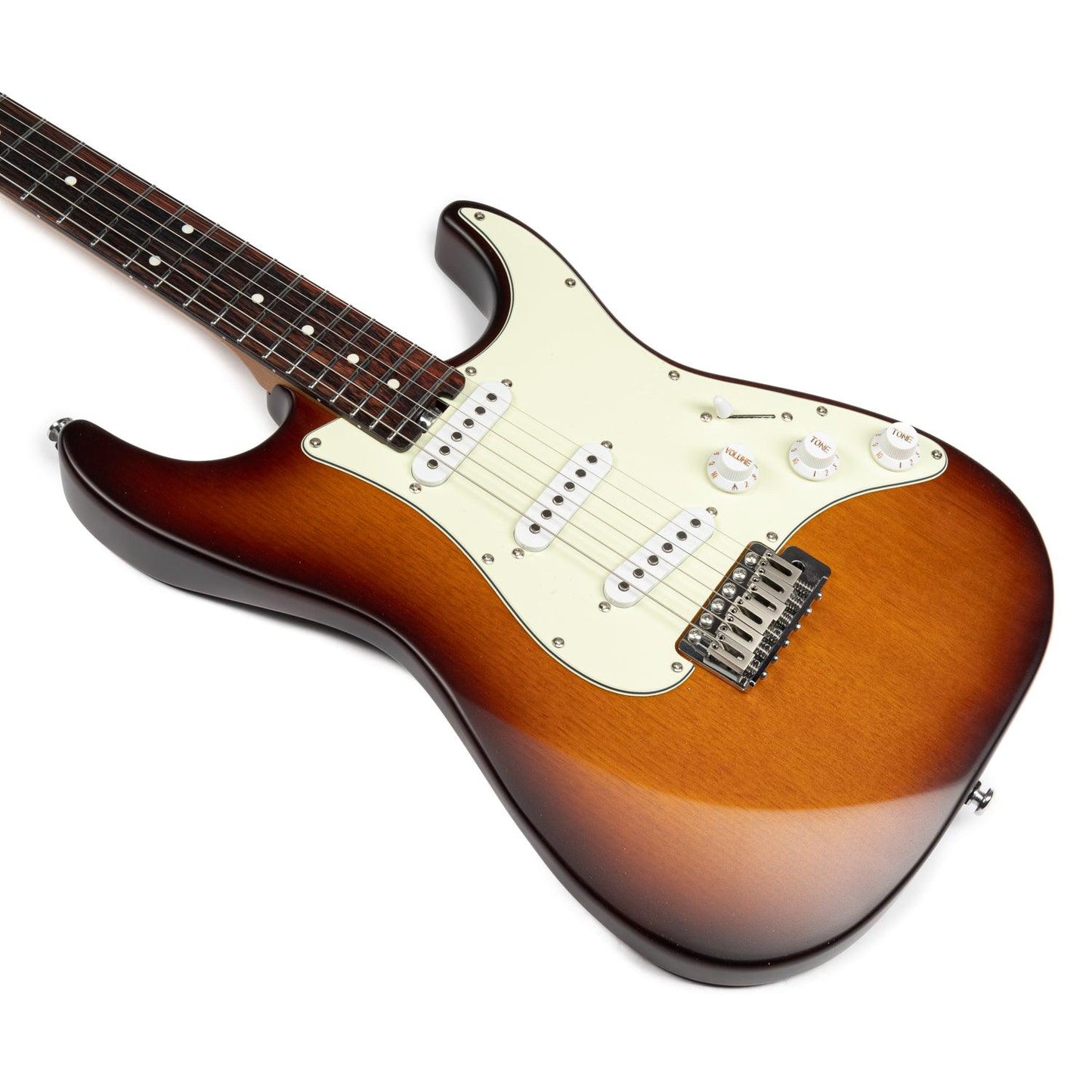 mmexport1686556935573_1 Eart Guitars, YMX-SG3, SSS Ceramic Single Coil Pickups Vintage Style Electric Guitar, Brown Sunburst