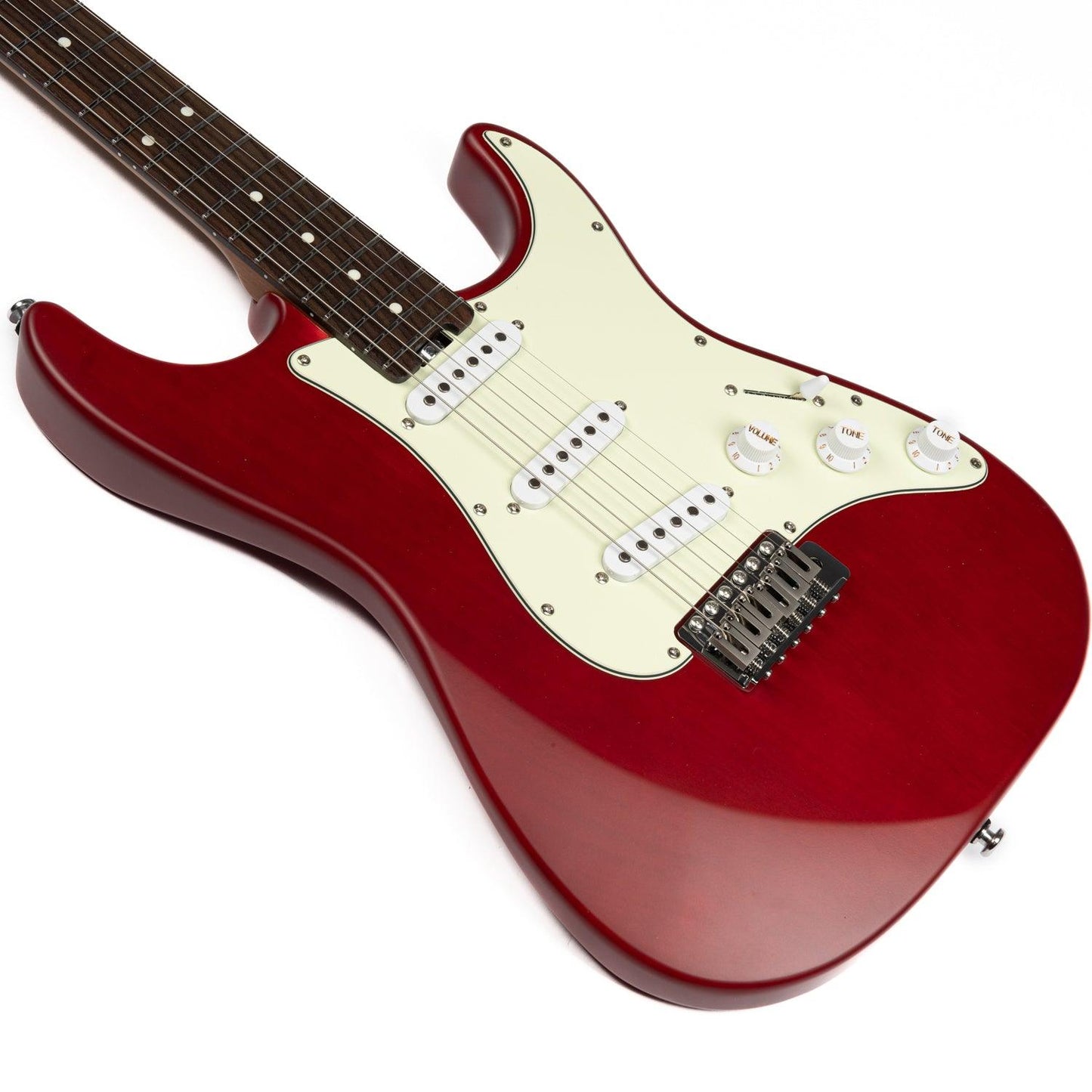 mmexport1696084077217_1 Eart Guitars, YMX-SG3, 6-Point Synchronized Tremolo SSS Vintage Style Electric Guitar, Red