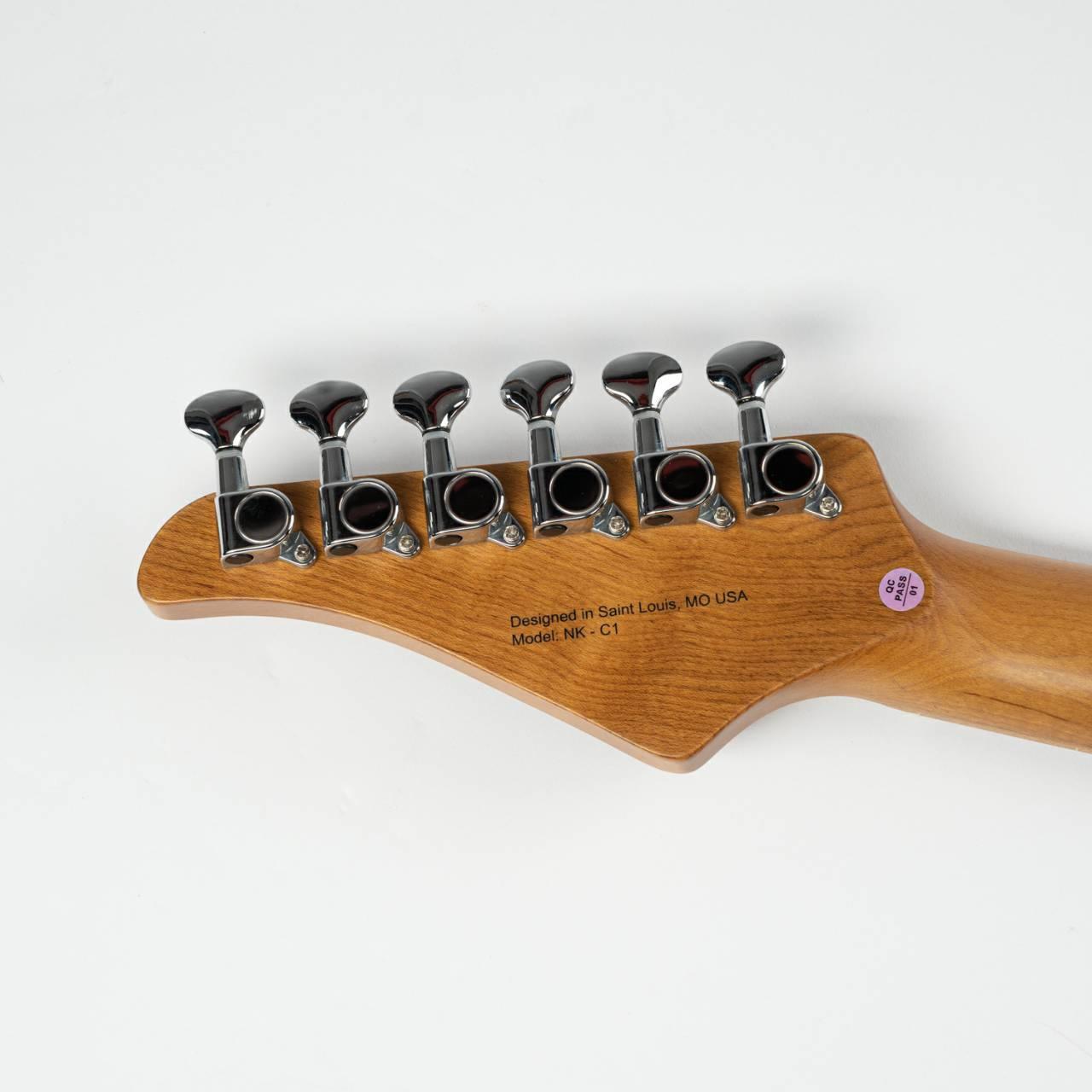 nk-c1-blue_headstock_back Eart Guitars, NK-C1(N), T Model Single Coil Pickups, 3-saddle Bridge Electric Guitar, Blue