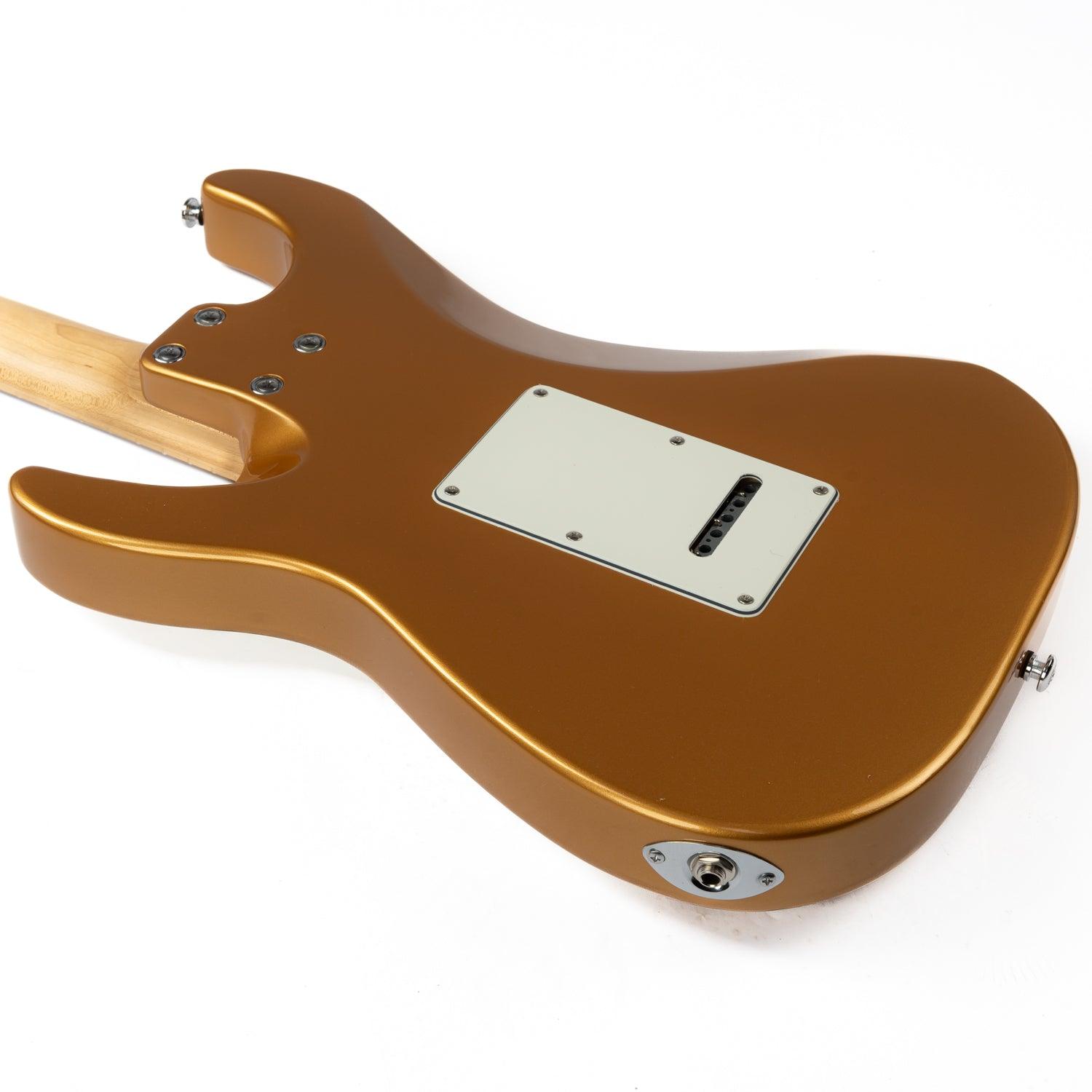 nk-vs60_gold_body_back Eart Guitars, NK-VS60, 2-Point Synchronized Tremolo Bridge Alnico V Pickups Classic Electric Guitars, Gold