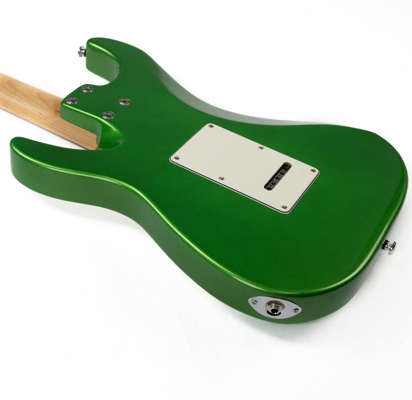 nk-vs60_green_body_back Eart Guitars, NK-VS60, 2-Point Synchronized Tremolo Bridge Alnico V Pickups Classic Electric Guitars, Pearl green