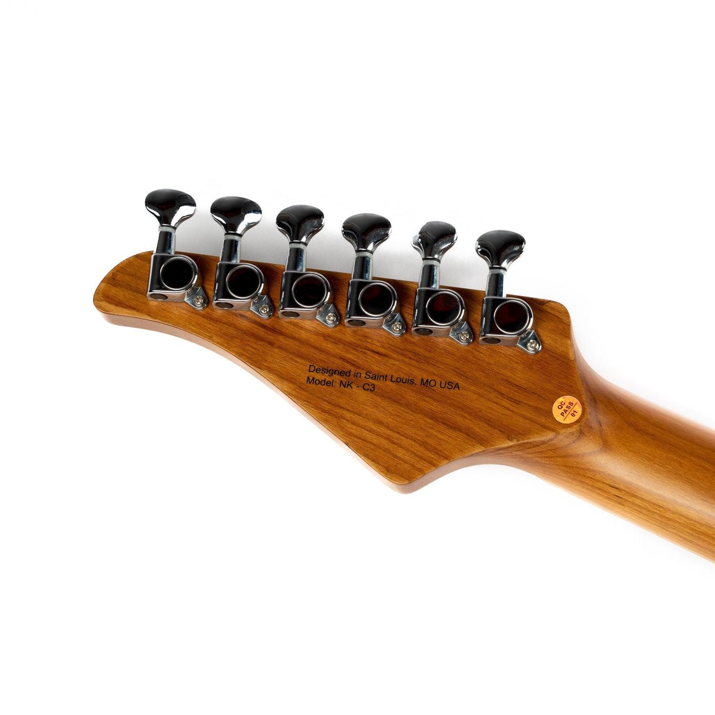 nk_c3_blue_headstock_back Eart Guitars, NK-C3N, 5-Way Switch,1 Tone,1 Volume SSH Pickups Tremolo Bridge Electric Guitar, Blue