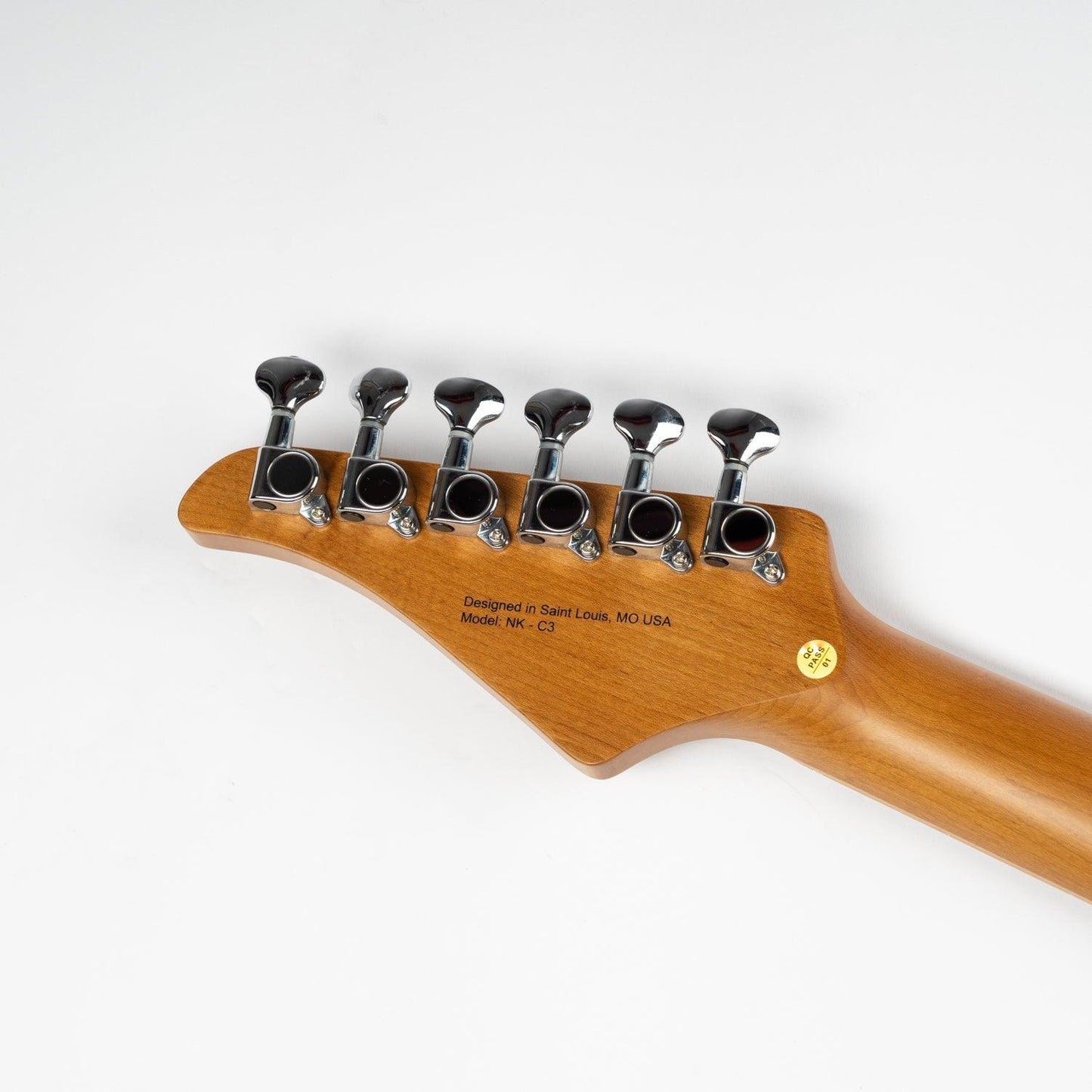 nk_c3_red_headstock_back Eart Guitars, NK-C3N, 2-Point Synchronized Tremolo bRIDGE Electric Guitar, Red
