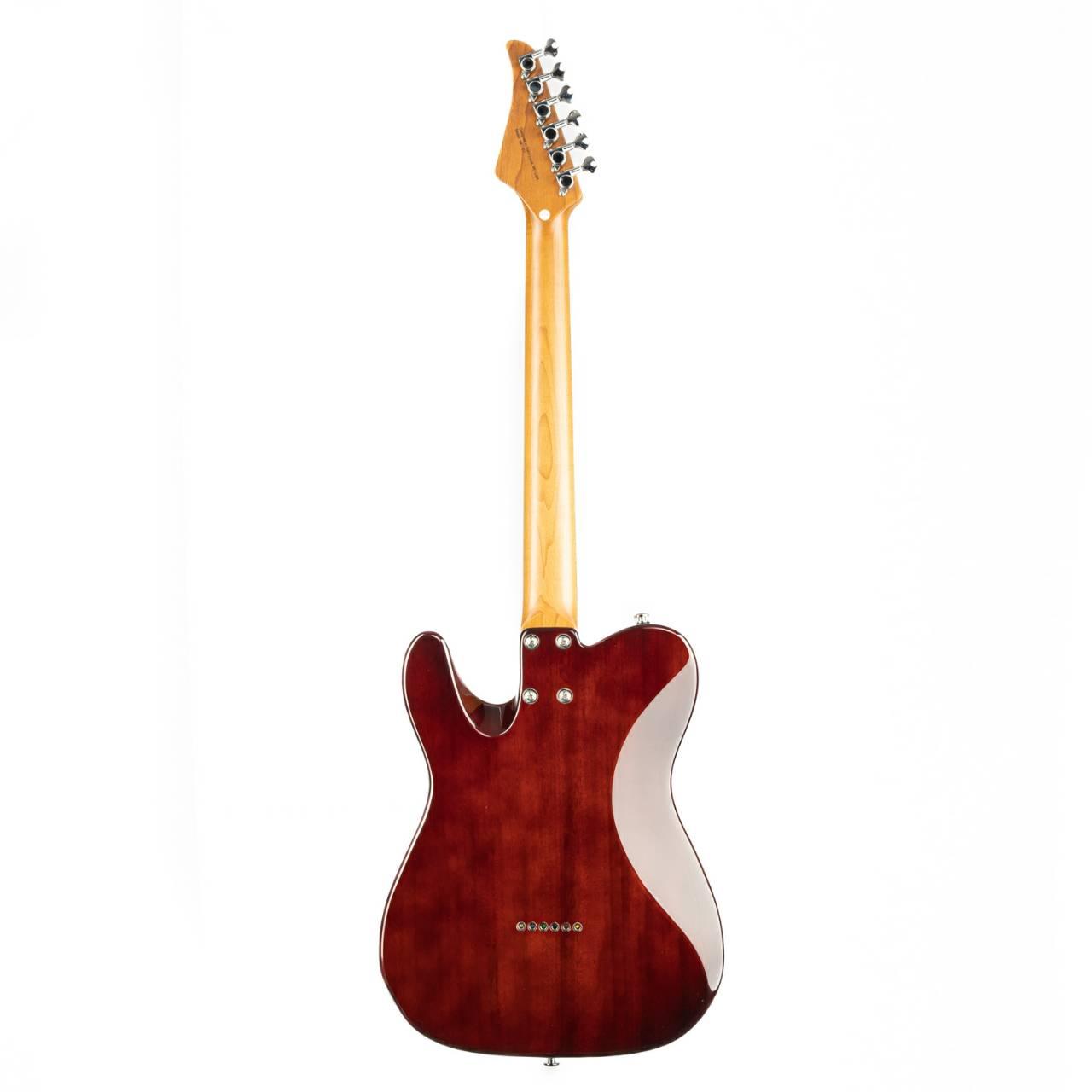 nkc1_brown_back Eart Guitars, NK-C1(N), Single Coil Pickups, 3-saddle Bridge Electric Guitar, Brown