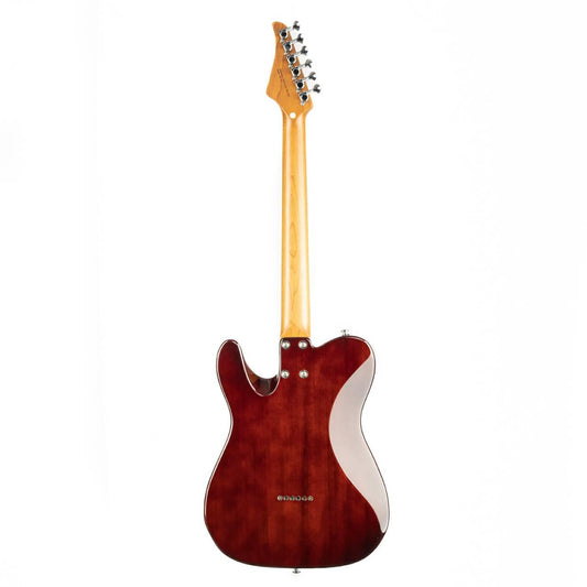 nkc1_brown_back Eart Guitars, NK-C1(N), Single Coil Pickups, 3-saddle Bridge Electric Guitar, Brown