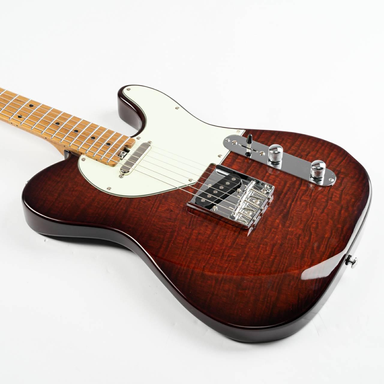 nkc1_brown_body_front Eart Guitars, NK-C1(N), Single Coil Pickups, 3-saddle Bridge Electric Guitar, Brown