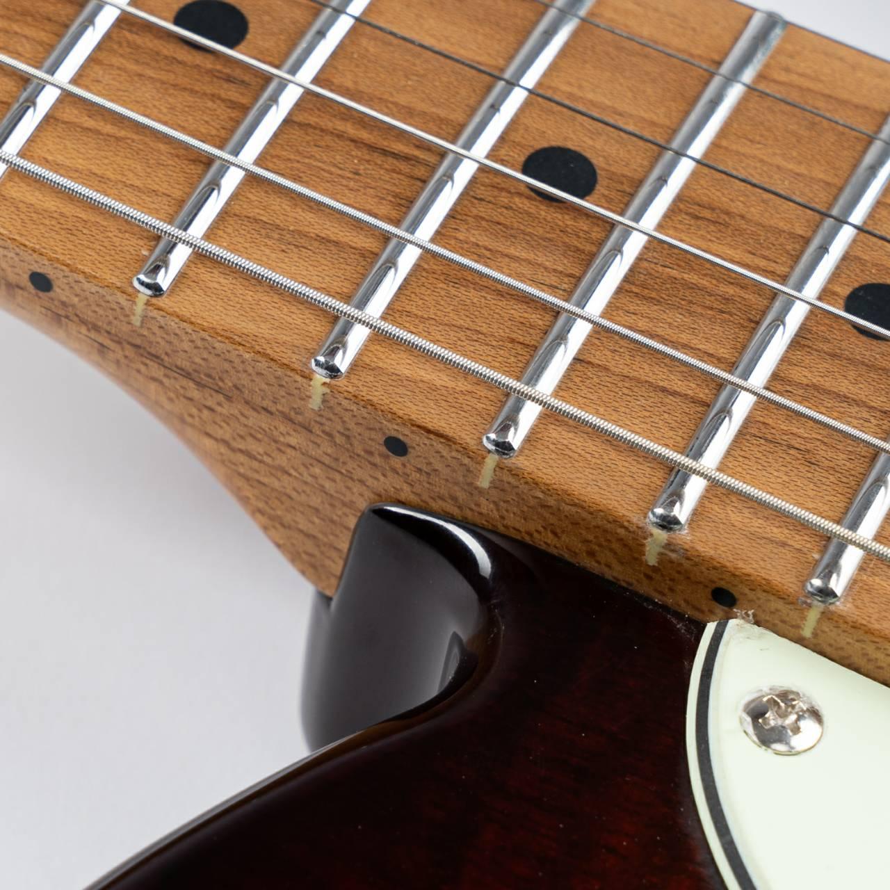 nkc1_brown_neck Eart Guitars, NK-C1(N), Single Coil Pickups, 3-saddle Bridge Electric Guitar, Brown