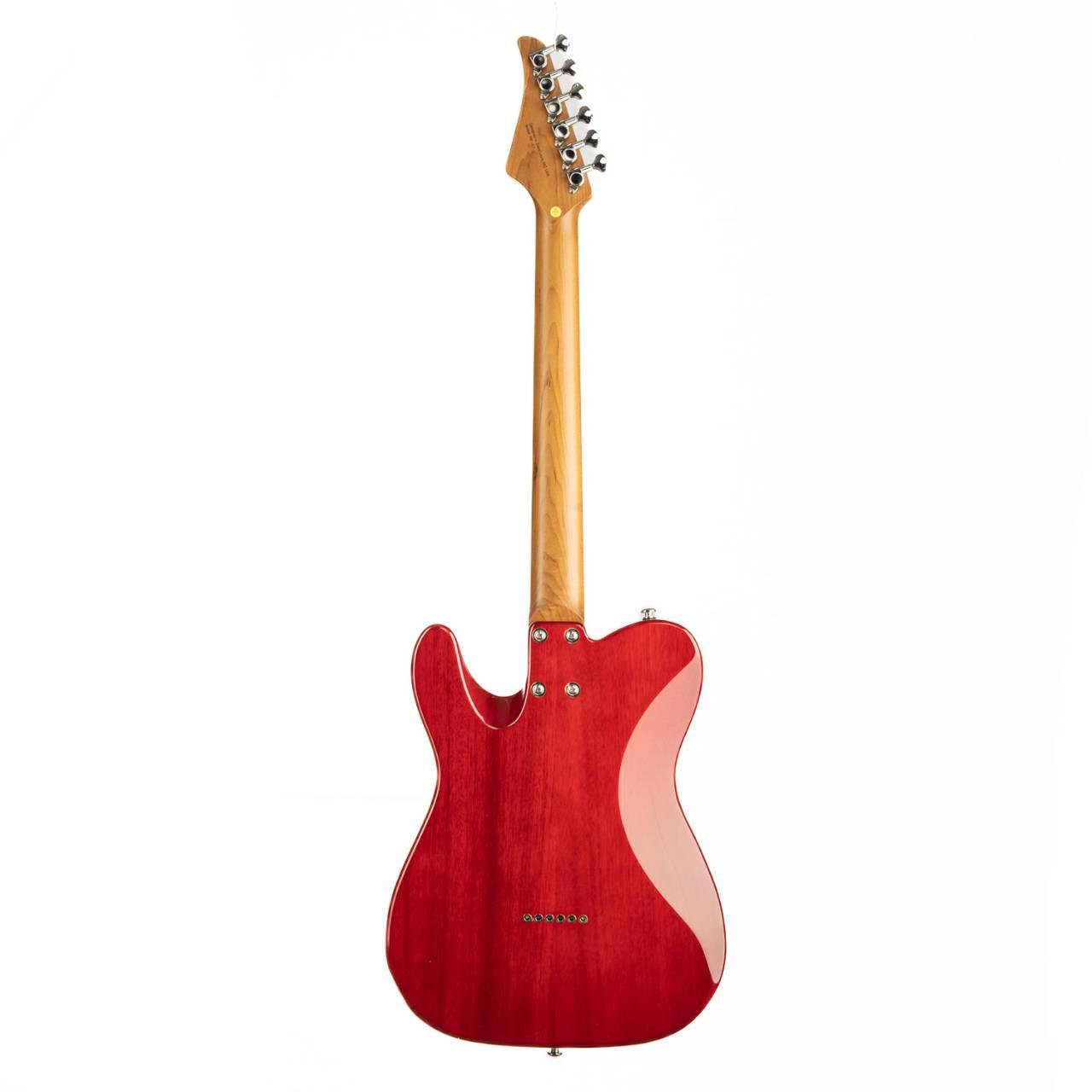 nkc1_red_back Eart Guitars, NK-C1(N), Single Coil Pickups, 3-saddle Bridge Electric Guitar, Red