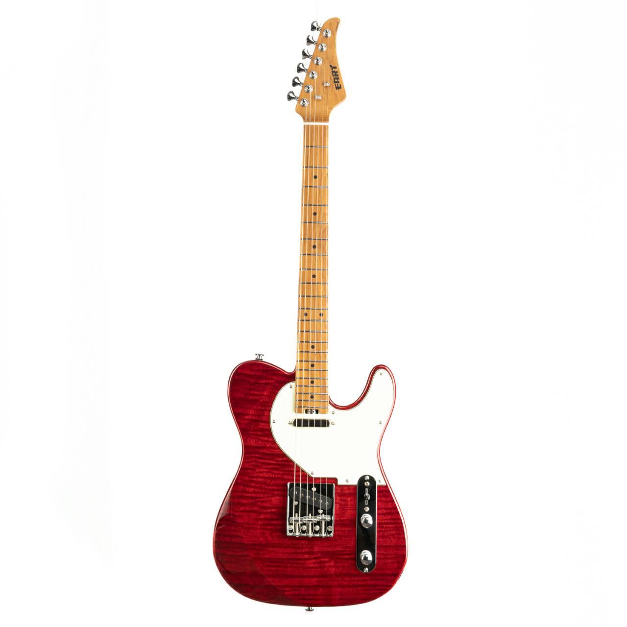 nkc1_red_front Eart Guitars, NK-C1(N), Single Coil Pickups, 3-saddle Bridge Electric Guitar, Red