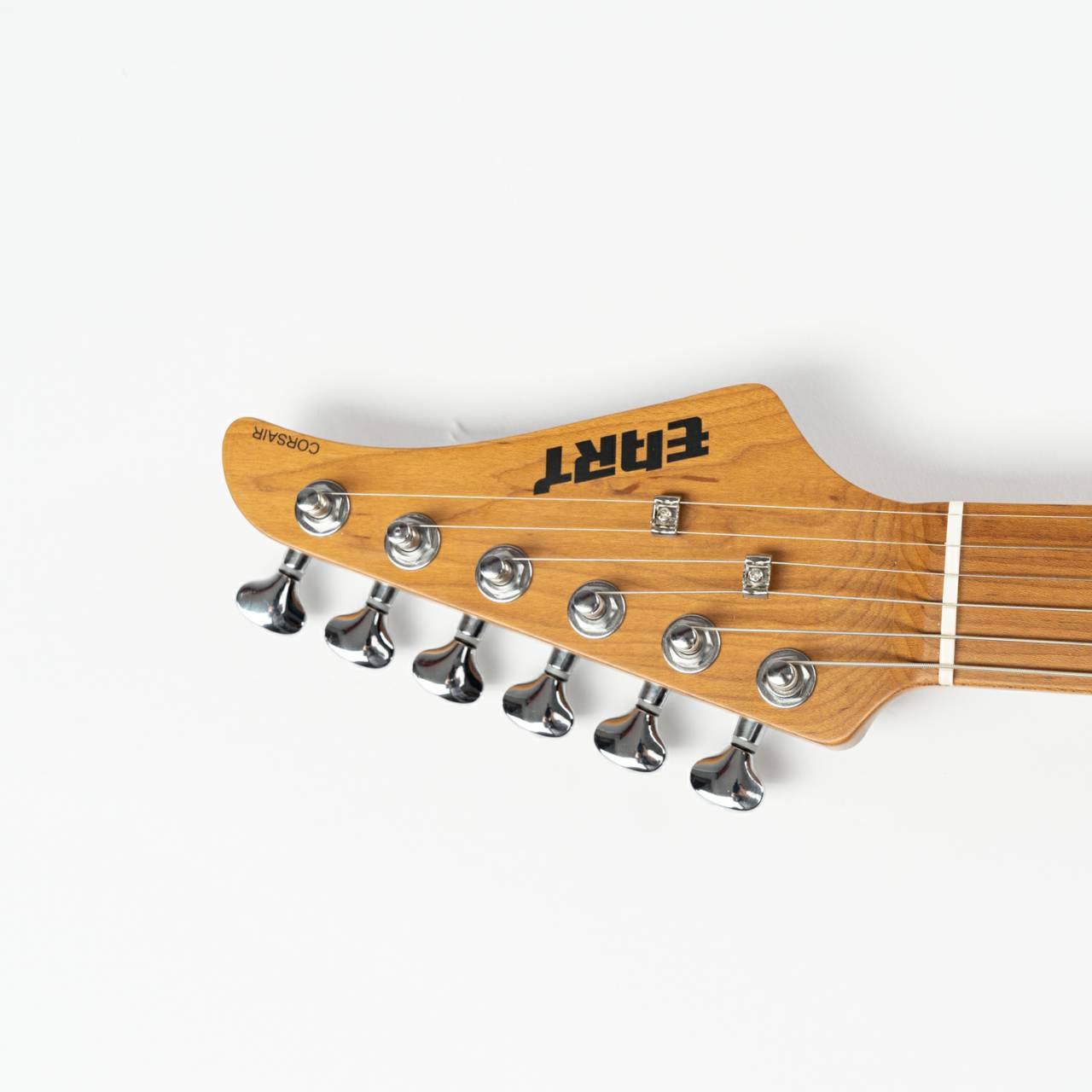 nkc1_red_headstock_front Eart Guitars, NK-C1(N), Single Coil Pickups, 3-saddle Bridge Electric Guitar, Red