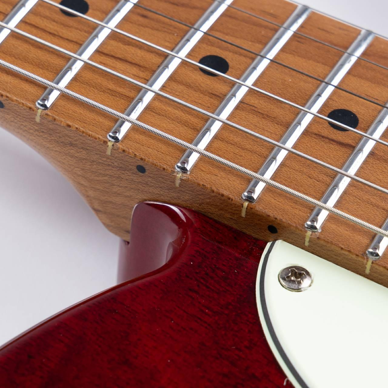 nkc1_red_neck Eart Guitars, NK-C1(N), Single Coil Pickups, 3-saddle Bridge Electric Guitar, Red