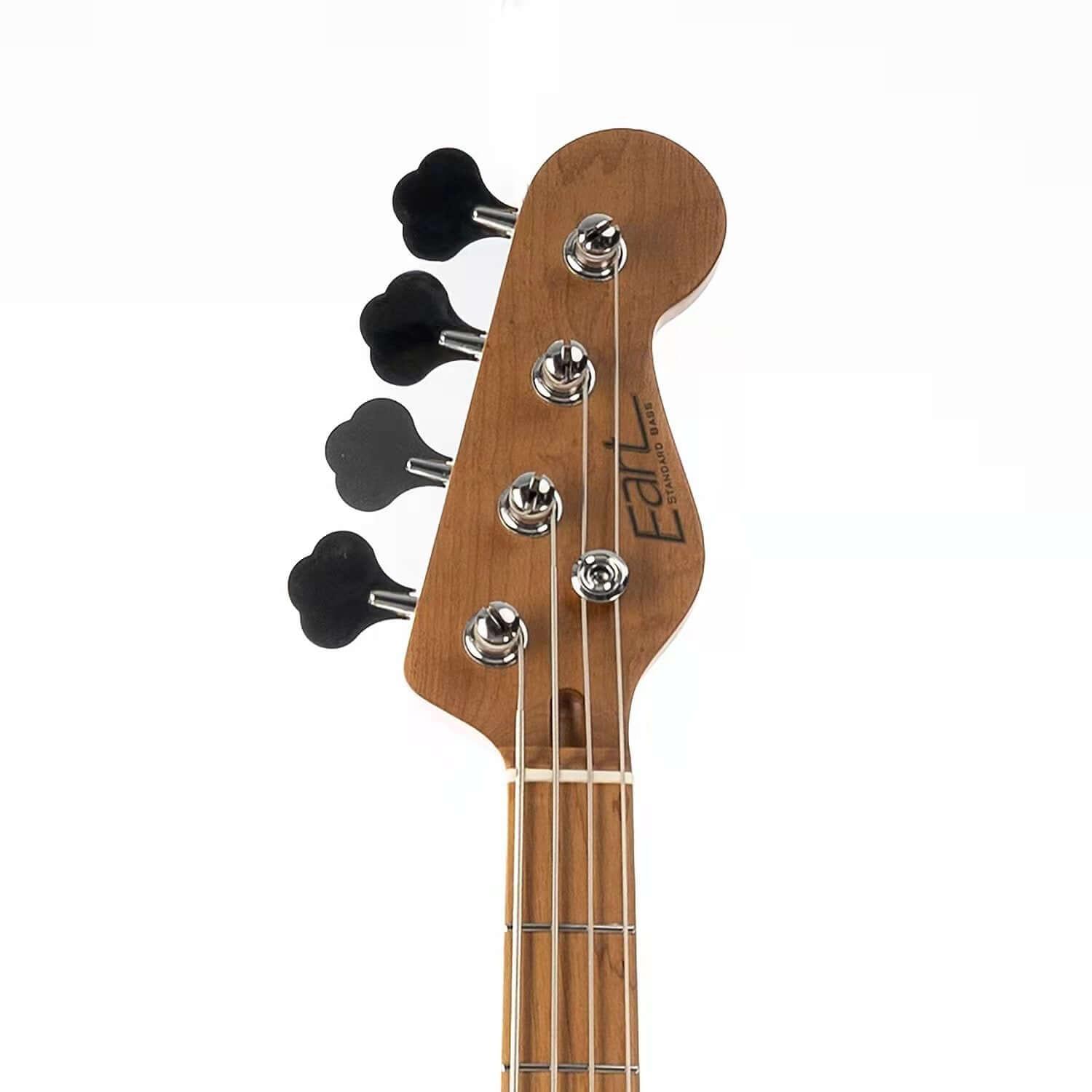 BLACK_2 Eart Guitars, B-10, Roasted Maple Neck Mahogany Body 4 Strings Bass Guitars