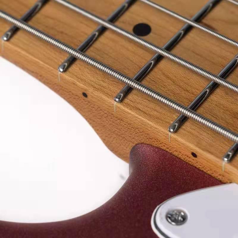 EART_bass_B-10_neck_detail Eart Guitars, B-10, Roasted Maple Neck Mahogany Body 4 Strings Bass Guitars