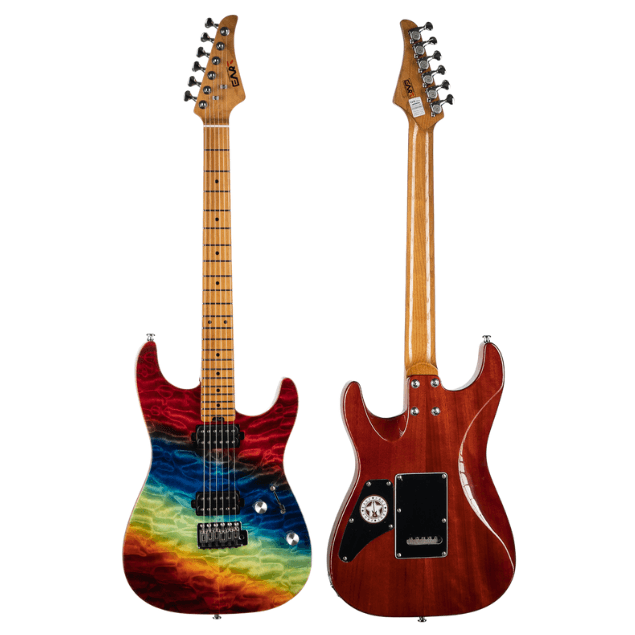 EART_electric_guitar_E-3S_rainbow Eart Guitars, E-3S, Modern HH Pickups Roasted Mahogany Electric Guitars