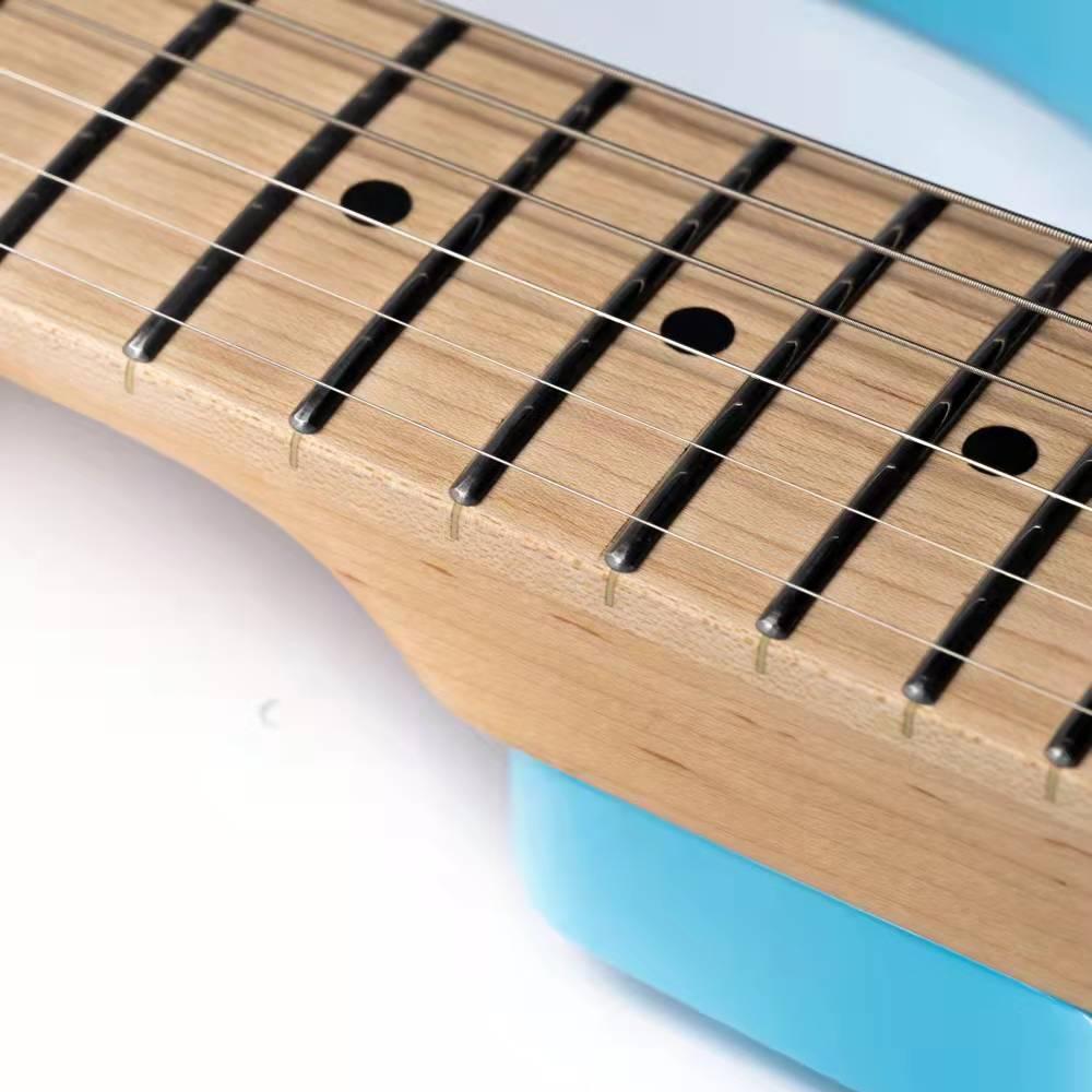 baad25be39329e4de338eed76d404e1 Eart Guitars, E-1L, Left Hand HSS Pickups Stainless Steel Electric Guitars, Blue