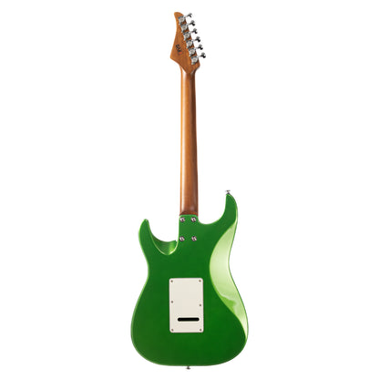EART Guitars, DMX-9, NK-S Standard Shape 2-Point Synchronized Steel Saddle Tremolo Bridge Electric Guitar, Pearl Green