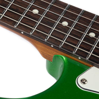 EART Guitars, DMX-9, NK-S Standard Shape 2-Point Synchronized Steel Saddle Tremolo Bridge Electric Guitar, Pearl Green