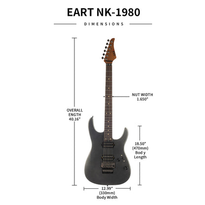 1_ae547c30-6c2b-440f-b385-1981091c25e0 Eart Guitars, NK-1980, Modern Electric Guitar Roasted Mahogany Body, Roasted Maple Neck, Stainless Steel Frets, Floyd Rose Tremolo, HH Pickups