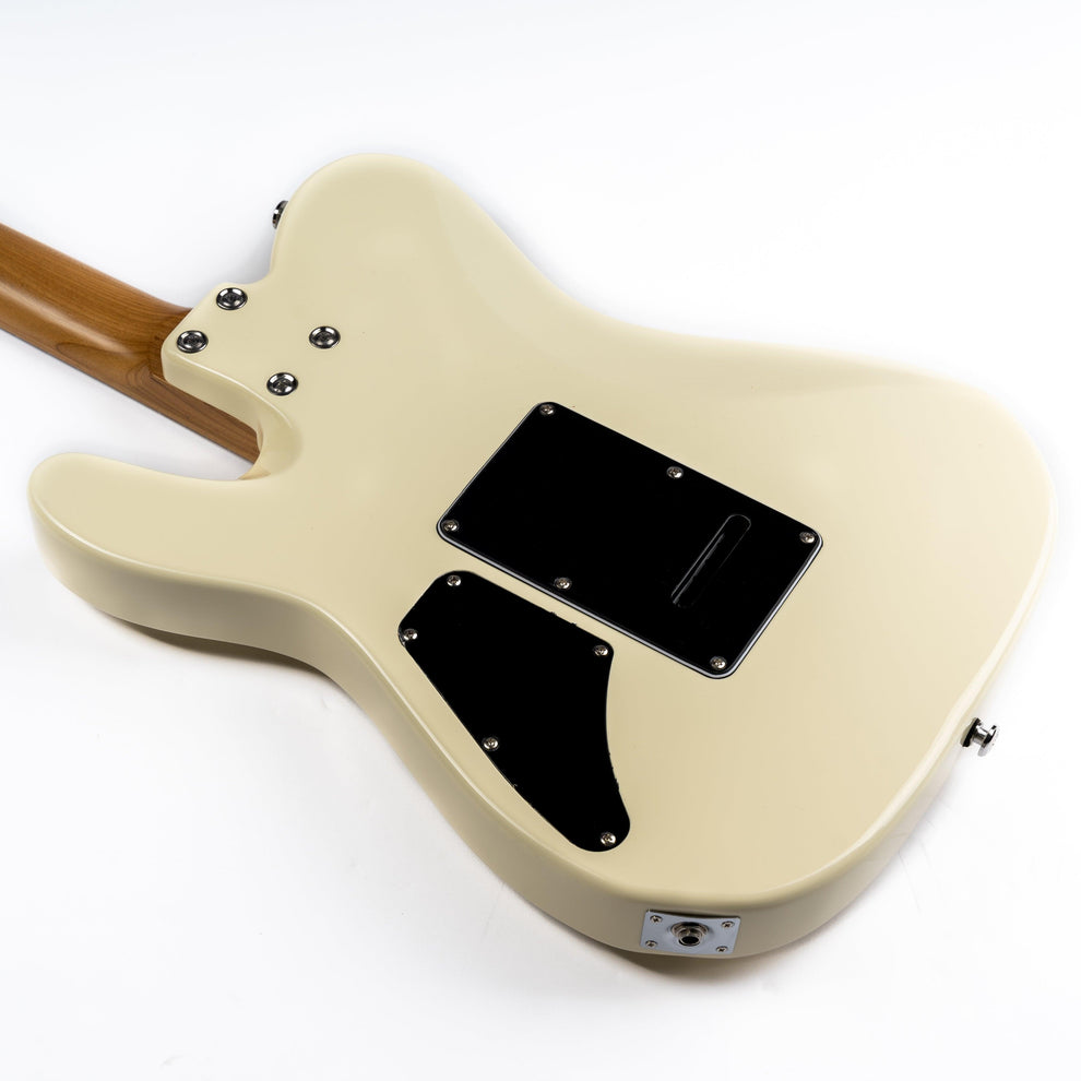 Eart Guitars TL-380 Tremolo 6 Strings Humbucker Electric, Cream White ...