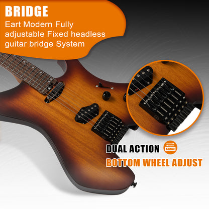 4_84a875b8-b0a0-4637-b990-f92490970556 Eart Electric Guitars GW2T-SE, 6 String Headstockless Solid Headless Light Guitar