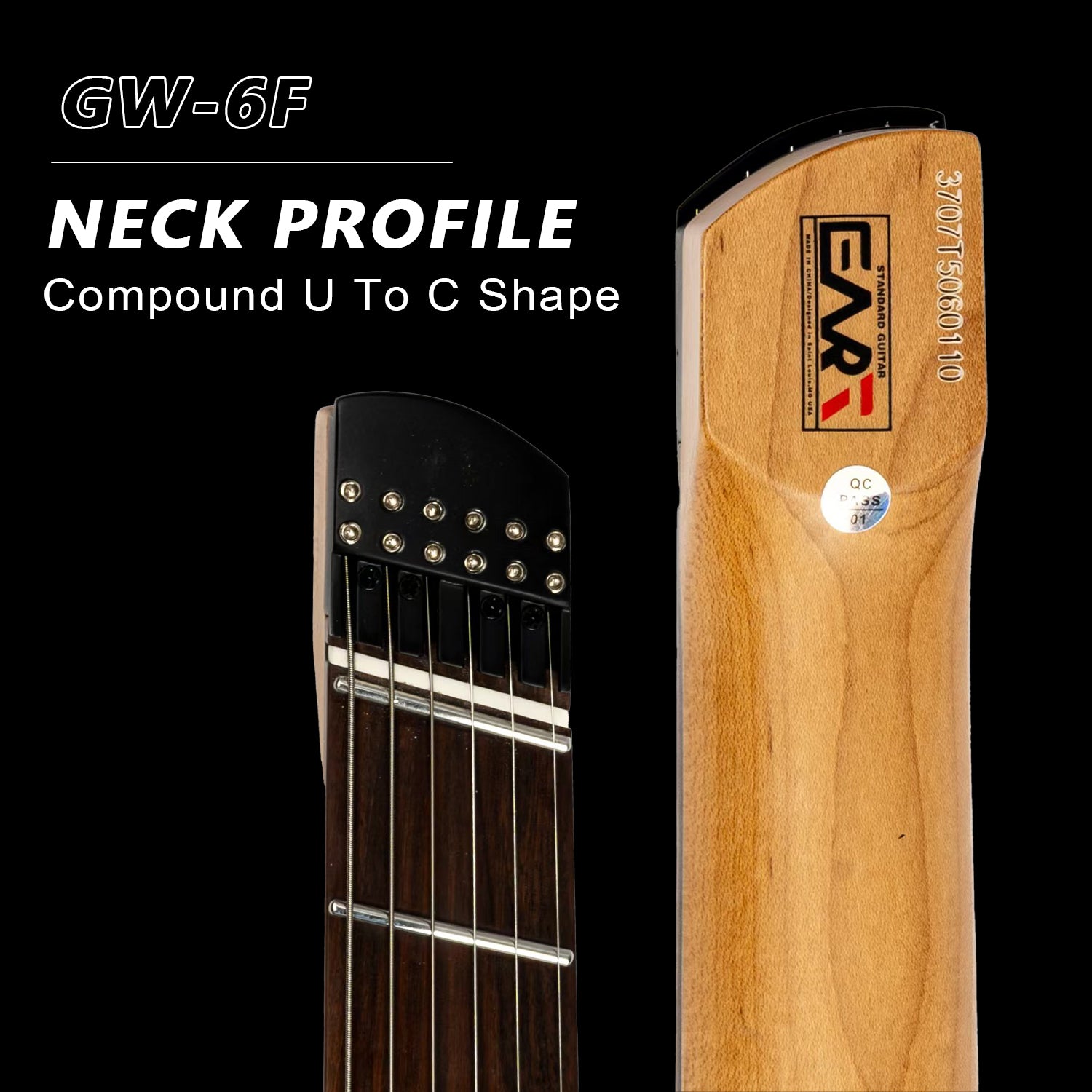 5_4783da31-4109-4d3d-8f1d-6a873f4ac77d Eart Guitars, GW-6F, 6 Strings, 3-Way Switch,1 Tone,1 Volume Fixed Bridge Headless Electric Guitar