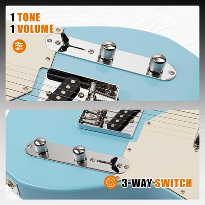 5adc2afb4c36bbf5210ed897a833caaf EART Guitars, EYP-TLC Electric Guitar with Roasted Mahogany Body, Maple Neck，Stainless Steel Frets