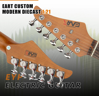 8e72a25fb49cf2cc60f7adb4bf2bf2b0 EART Guitars, EYP-TLC Electric Guitar with Roasted Mahogany Body, Maple Neck，Stainless Steel Frets