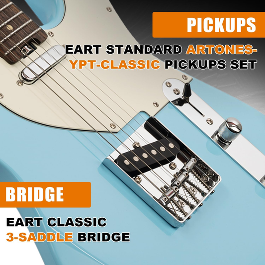 975948c688f4261453c66b3ec6edb559 EART Guitars, EYP-TLC Electric Guitar with Roasted Mahogany Body, Maple Neck,Stainless Steel Frets