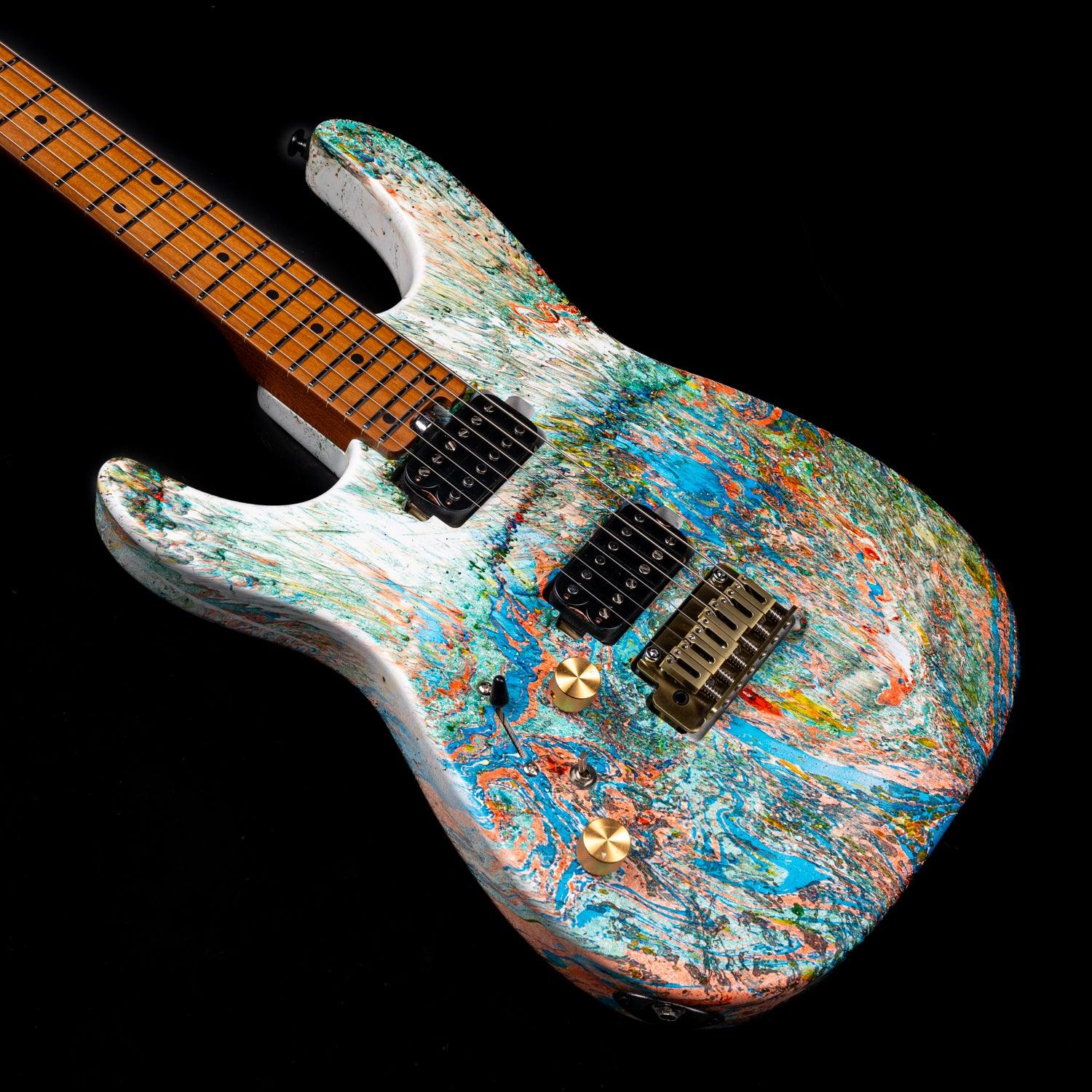 CLA-10XL-GD_body Eart Electric Guitars Chinese Lacquer Art CLA-10XL-GD