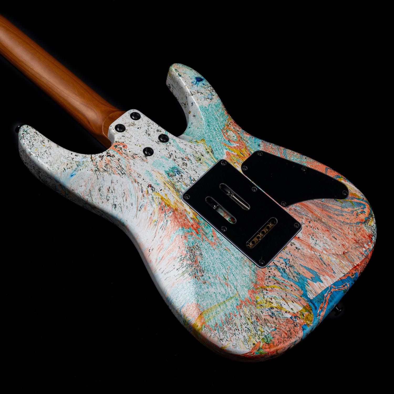 CLA-10XL-GD_body_back_view Eart Electric Guitars Chinese Lacquer Art CLA-10XL-GD