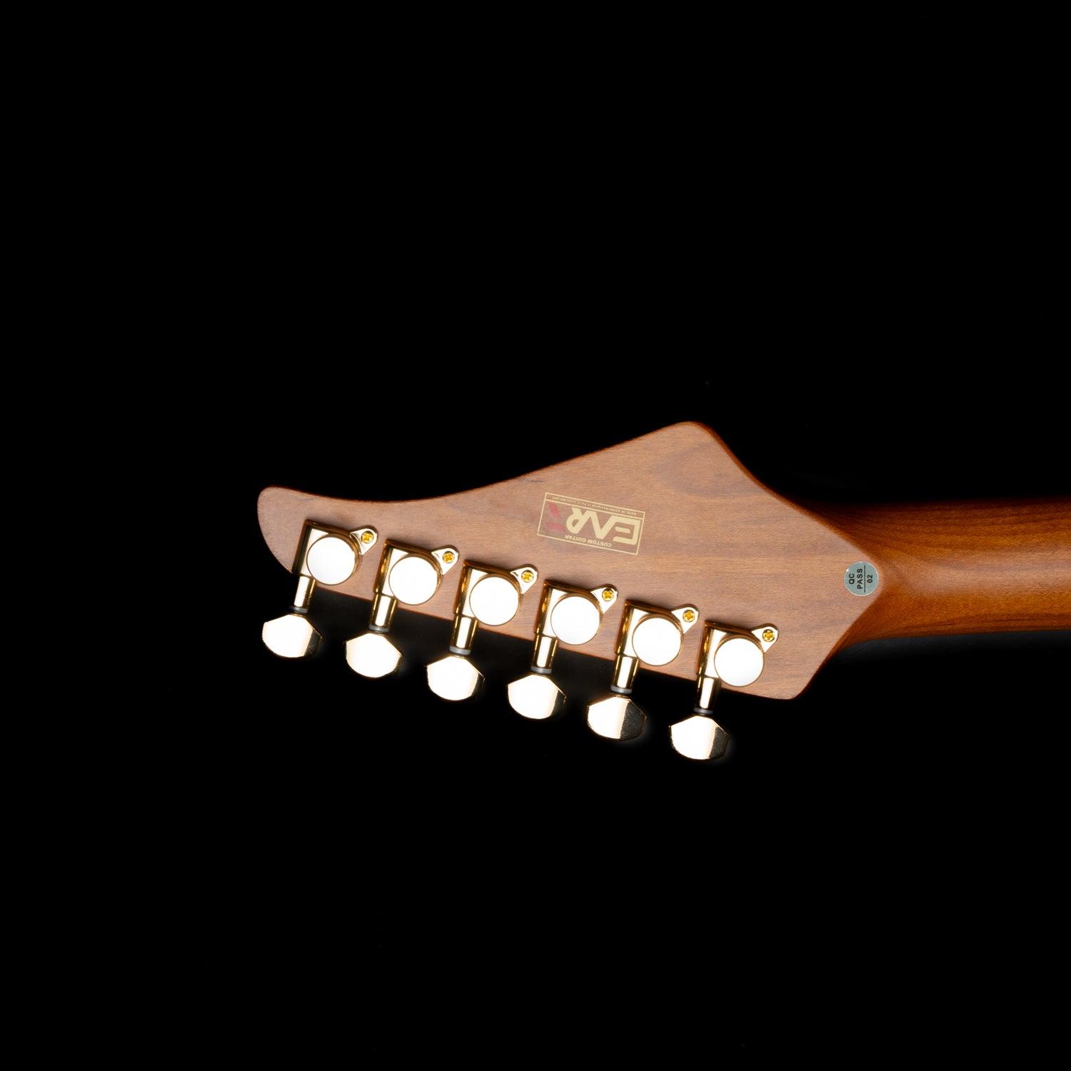 CLA-10XL-GD_headstock Eart Electric Guitars Chinese Lacquer Art CLA-10XL-GD