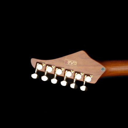CLA-10XL-GD_headstock Eart Electric Guitars Chinese Lacquer Art CLA-10XL-GD